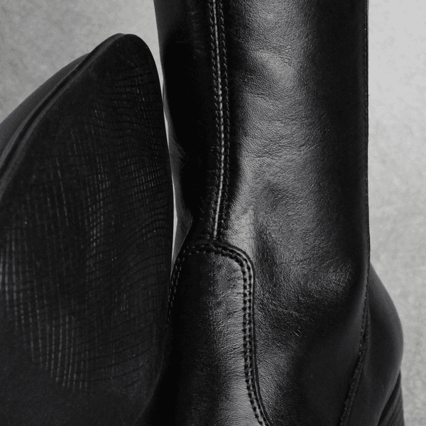 Bota Feminina Over Couro Legítimo Fechamento Em Fivela