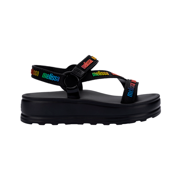 Melissa Sandália Stripes Platform M Lover - Preto