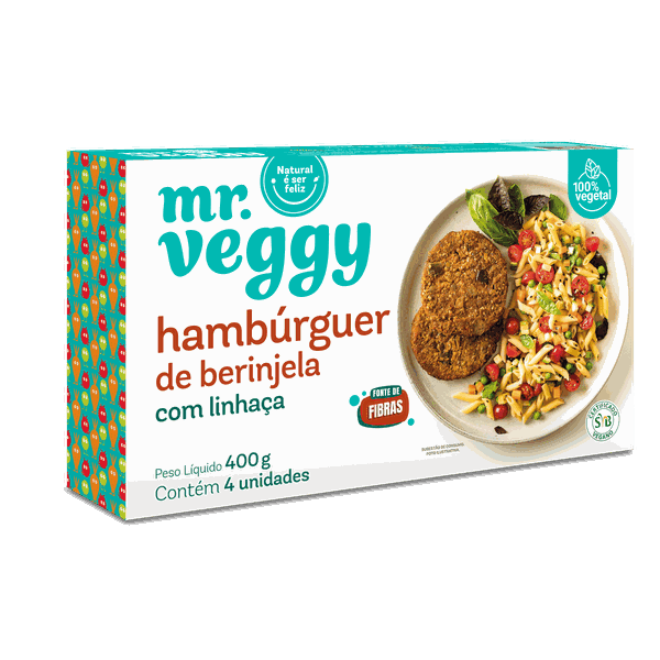 Hambúrguer de Berinjela com Linhaça - 400g