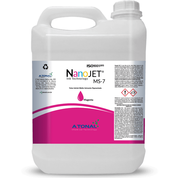 TINTA SOLVENTE NanoJet MS-7 - MAGENTA 5L