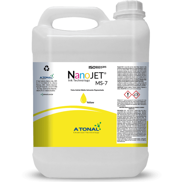 TINTA SOLVENTE NanoJet MS-7 - YELLOW 5L 