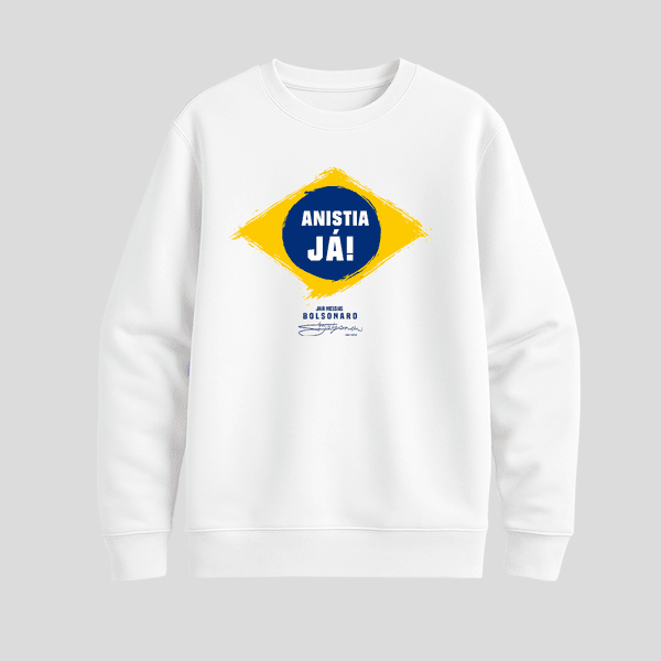 Moletom Parabello Anistia Já Branco