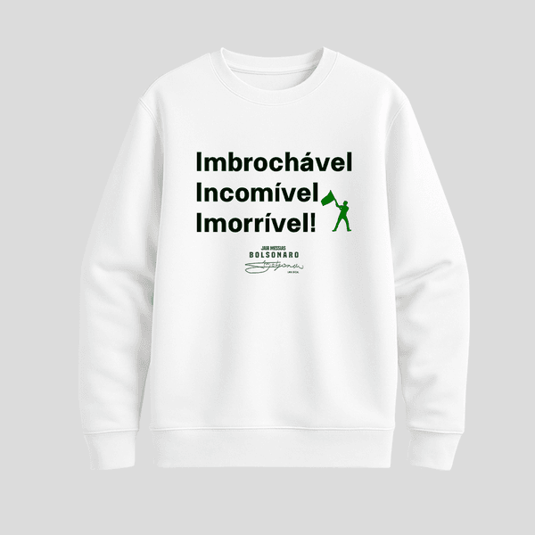 Moletom Parabello Imbrochável Incomível Imorrível Branco
