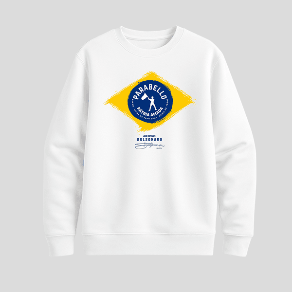 Moletom Parabello Brasil Forte Branco