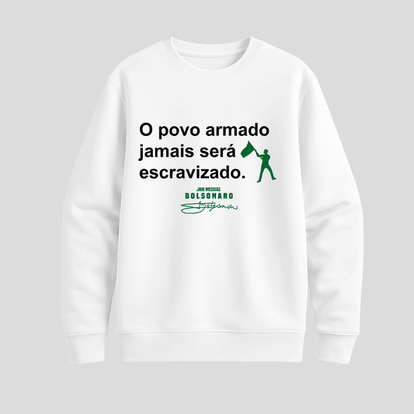 Moletom Parabello O Povo Armado Branco