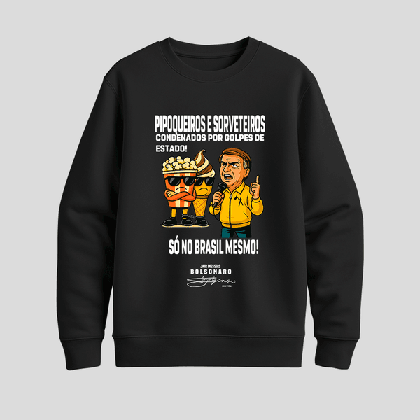 Moletom Parabello Pipoqueiros e Sorveteiros Preto