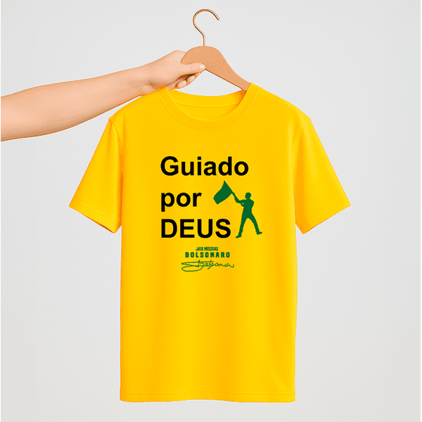 Camiseta Parabello Guiado por Deus Amarela