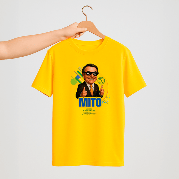 Camiseta Parabello Mito Estilizado Amarela