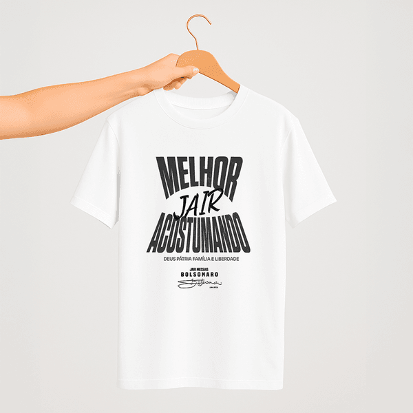Camiseta Parabello Melhor Jair Acostumando Branca