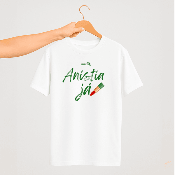 Camiseta Parabello Batom Anistia Já Branca