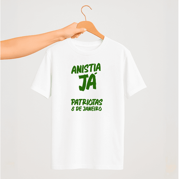 Camiseta Parabello Patriotas Anistia Já Branca