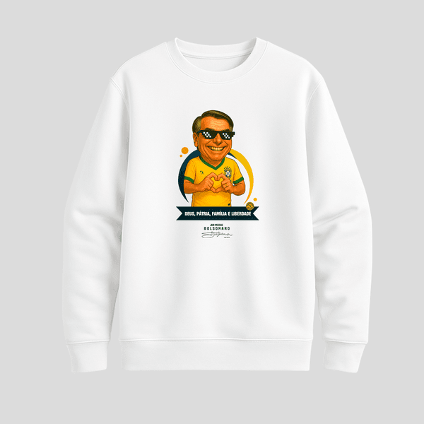Moletom Parabello Mito Deus Pátria Familia Liberdade Branco