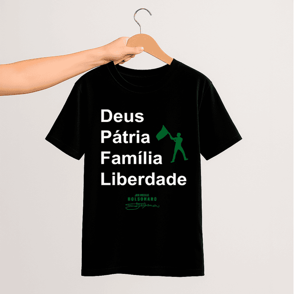 Camiseta Parabello Deus Pátria Família Liberdade Preta