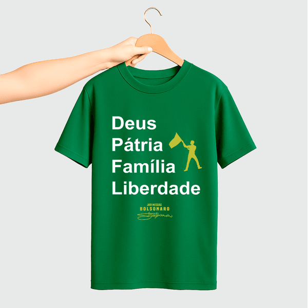 Camiseta Parabello Deus Pátria Família Liberdade Verde