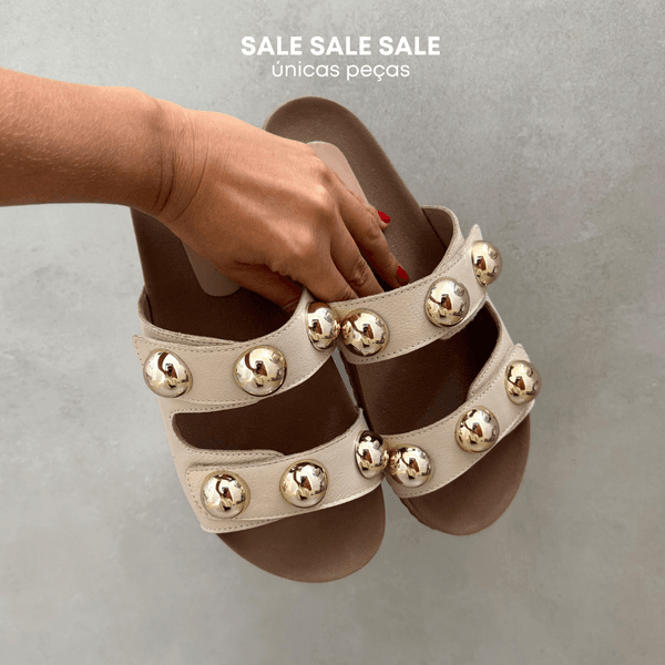 Sandália Papete Olivia Off White