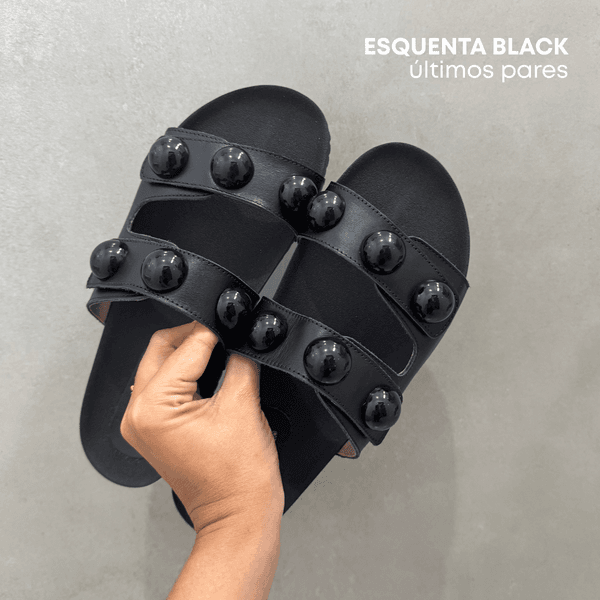 Sandália Papete Olivia Preta