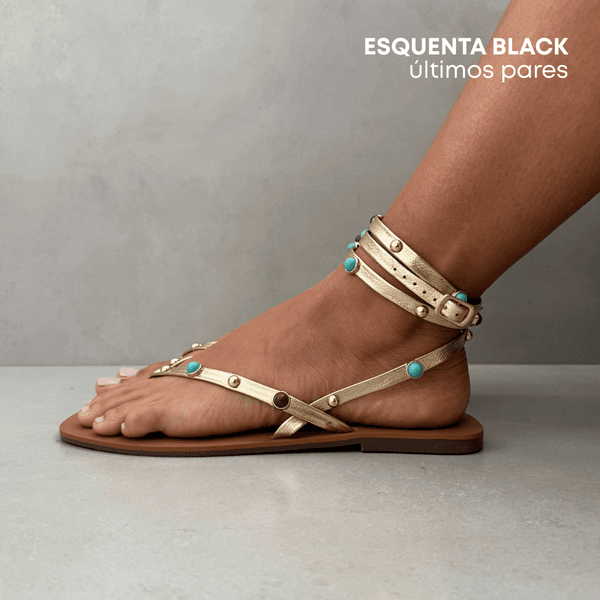 Rasteira Jade Dourada