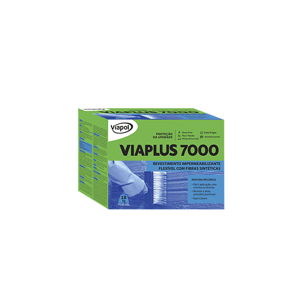 Impermeabilzante Viapol Viaplus 7000 - 18kg (Fibras Sintéticas)