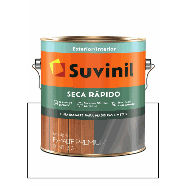 Esmalte Suvinil Seca Rápido Acetinado - 3,6L (Branco)