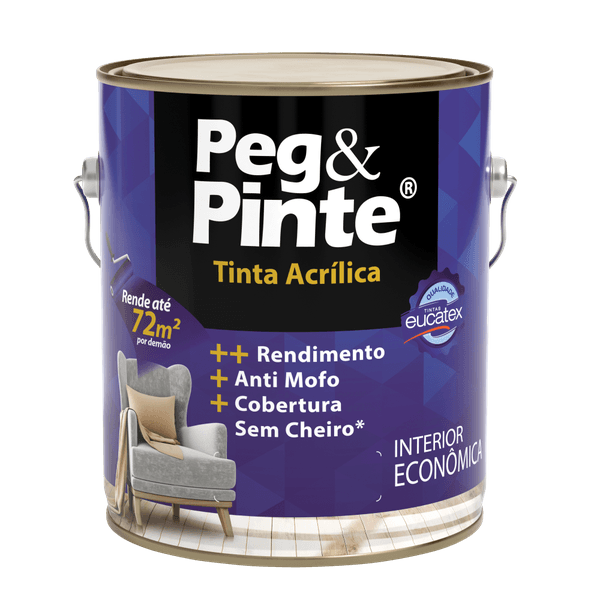 Tinta Acrílica Eucatex Peg e Pinte - 3,6L (Branco)