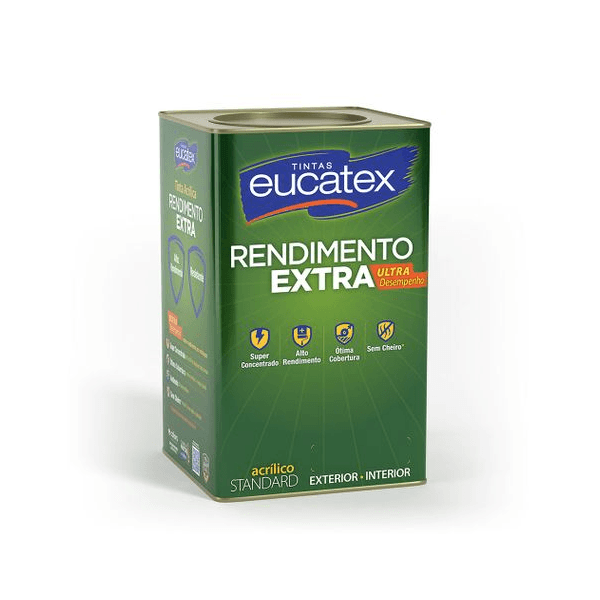 Tinta Eucatex Rendimento Extra Acrílico Standard - 18L (Branco)