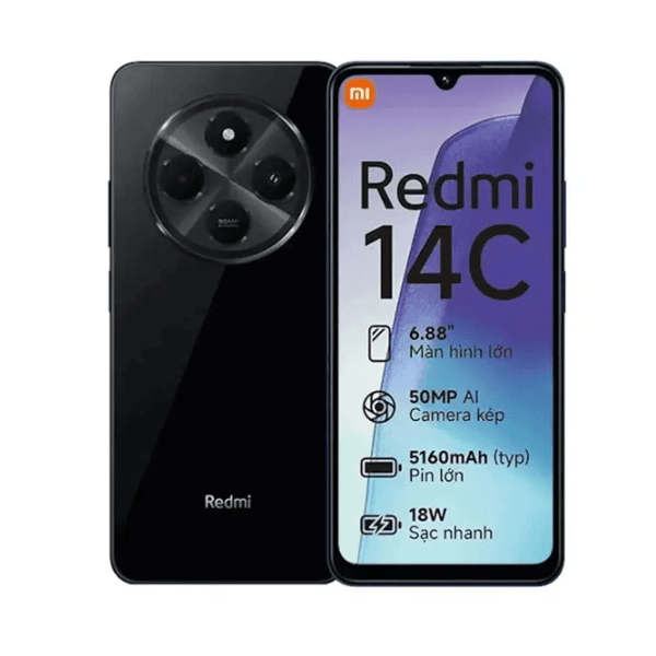 CELULAR XIAOMI REDMI 14C 256GB 8GB RAM PRETO