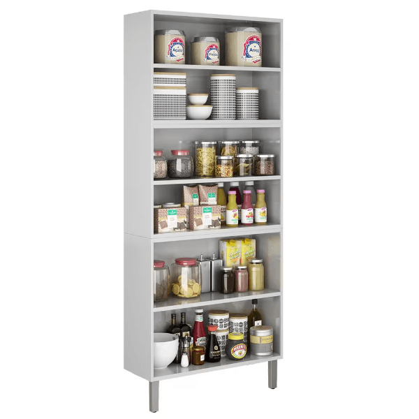 Paneleiro Tarsila IPLD80 com 6 Portas e 5 Prateleiras Branco Itatiaia 