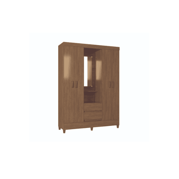 GUARDA ROUPA FIT 4.2 CAPELINHA 4 PORTAS 2 GAVETAS JEQ/JEQ SANTOS ANDIRA 