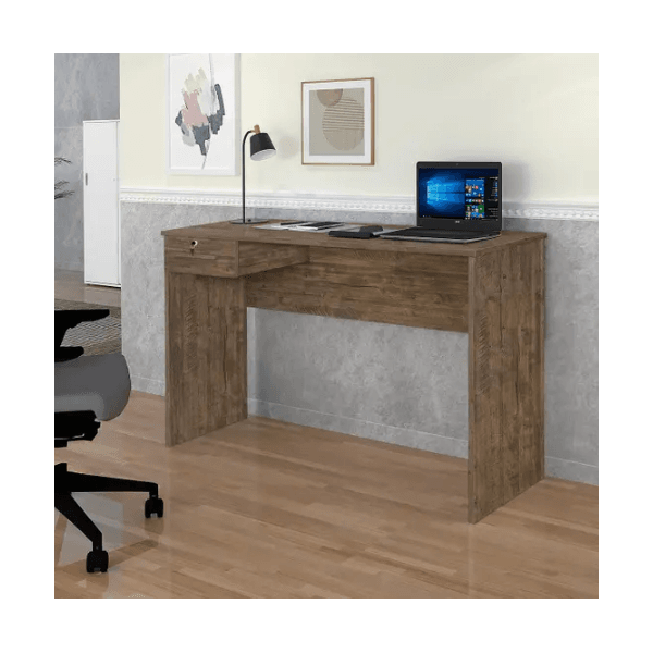 Escrivaninha Home Office Jaspe com Gaveta Canela São Miguel