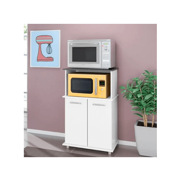 Balcão Isis para Microondas e Forno 2 Portas Branco Nicioli 