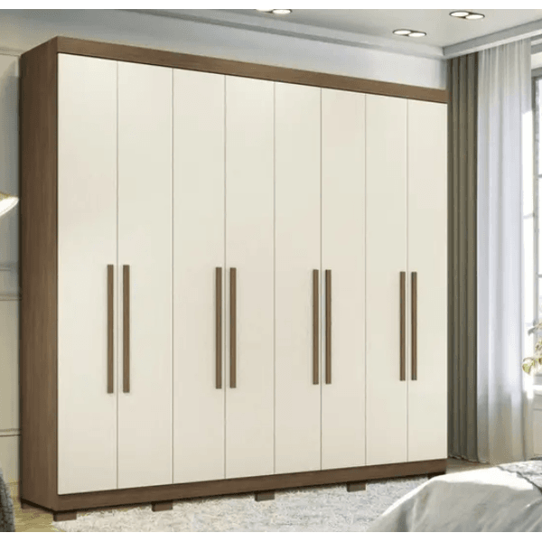 Guarda Roupa Master New 8 Portas Jatoba/Areia Santos Andira