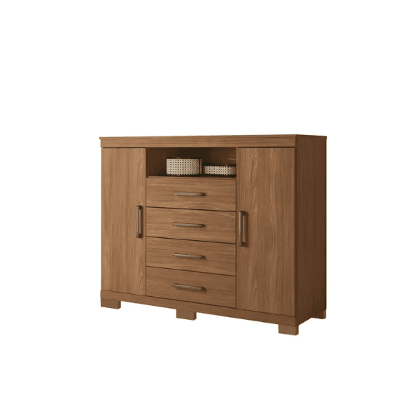 Cômoda Havana Master 2 Portas 4 Gavetas c/ Pes Jatoba Santos Andirá