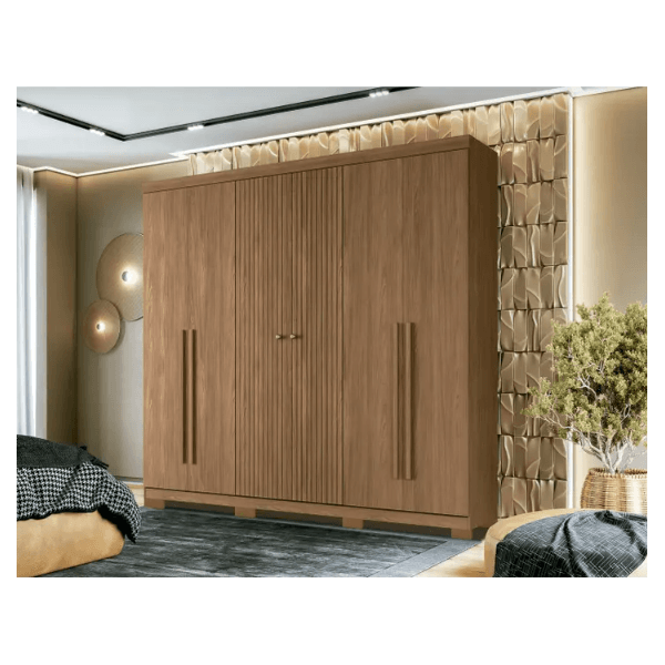 GUARDA ROUPA BURITI 6 PORTAS C/ PES JATOBA SANTOS ANDIRA 