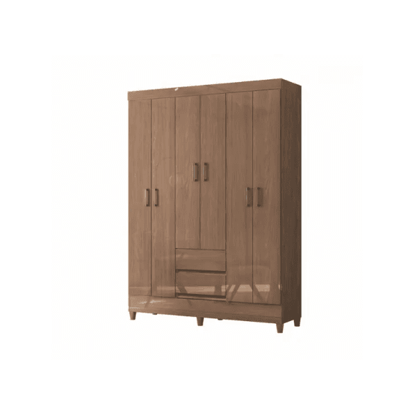GUARDA ROUPA FIT 6 PORTAS 2 GAVETAS COM PÉS JEQUITIBA SANTOS ANDIRA 