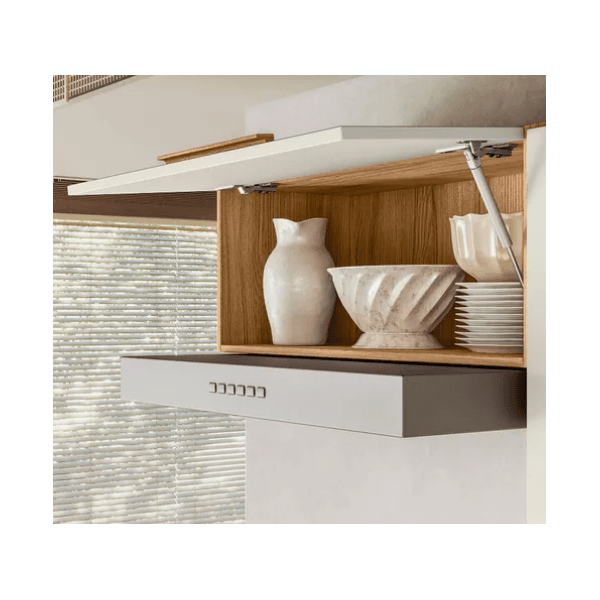 ARMARIO DE COZINHA LEMON 10P E 1G CARVALHO NATURE/OFF WHT CRISTAL NICIOLI