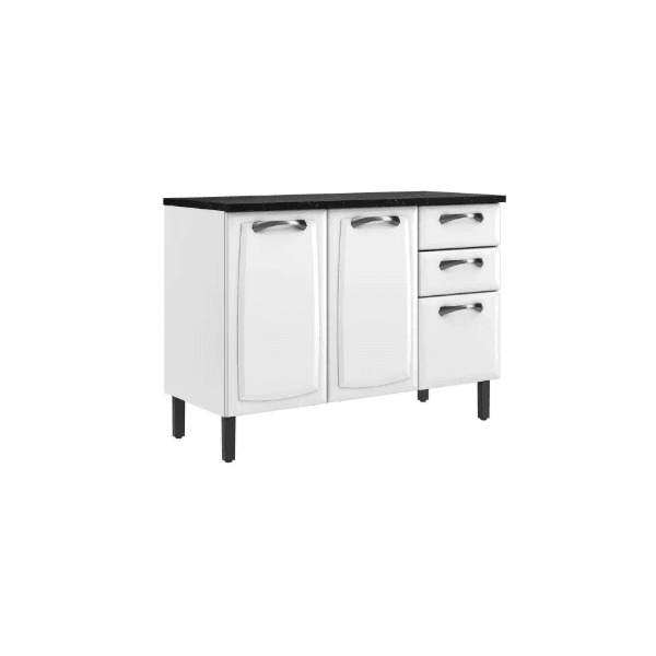 BALCAO 120 3PT 2GV NEM PREMIUM BRANCO ITATIAIA