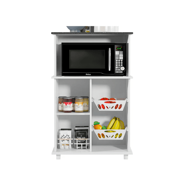 BALCÃO MULTIUSO MALU COM FRUTEIRA BRANCO NICIOLI