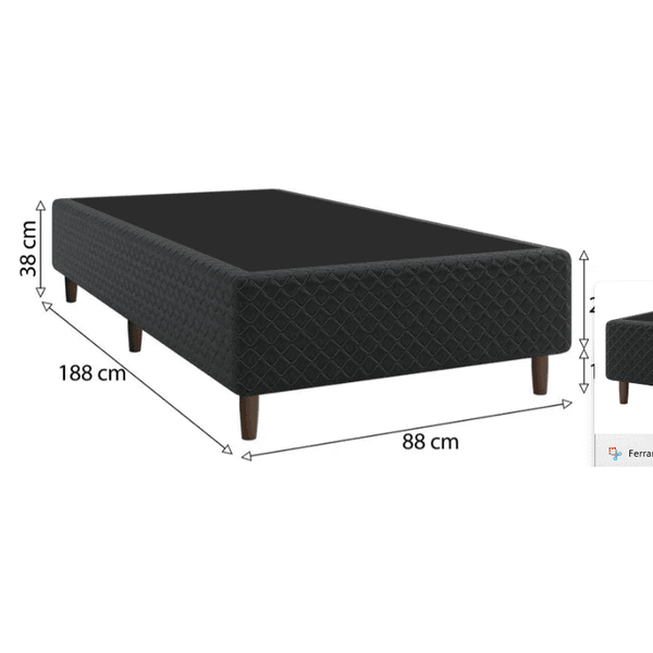 BASE BOX SOLTEIRO ATTRACTIVE 1,88X0,88 UMAFLEX
