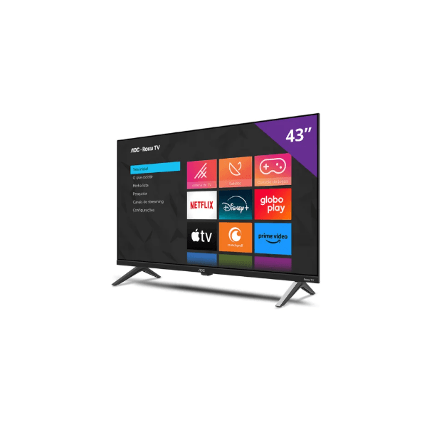 TV SMART ROKU 43'' AOC FULL HD, 43S5045/78G, COM HDMI, USB, WI-FI, CONVERSOR DIGITAL BIVOLT