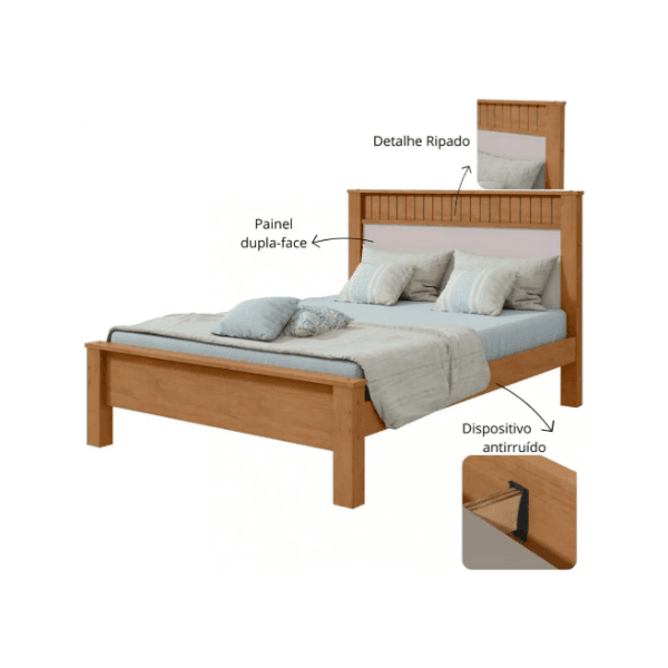 CAMA LOPAS CASAL 1,40 ATHENAS 2022 AMENDOA CLEAN/OFF WHITE