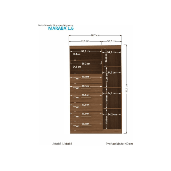 COMODA MARABA 1.6 JTB/JTB SANTOS ANDIRA