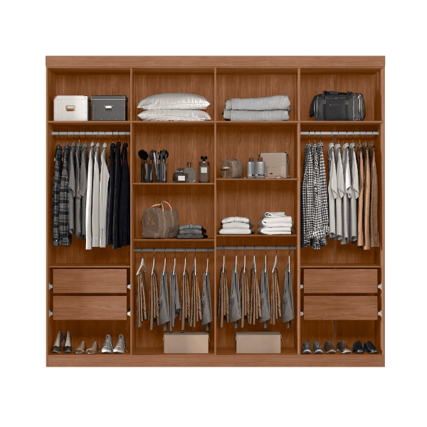 GUARDA ROUPA CASAL MASTER NEW 8.4 JATOBÁ / GRAFITE – SANTOS ANDIRÁ