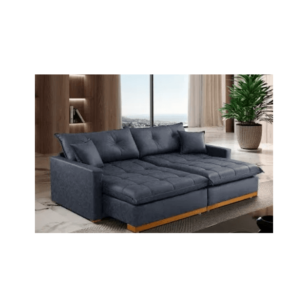 SOFA CAMA TURIM 2,20 PILLOW 18CM TEC EXTRA 330 GRAFITE TEIXEIRA