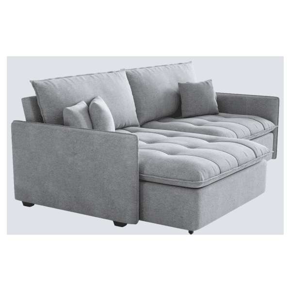 SOFÁ RETRÁTIL LUNA 2,45M 1024 CINZA CAMBUI ESTOFADOS