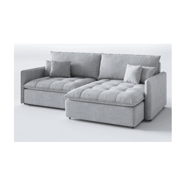 SOFÁ RETRÁTIL LUNA 2,45M 1024 CINZA CAMBUI ESTOFADOS