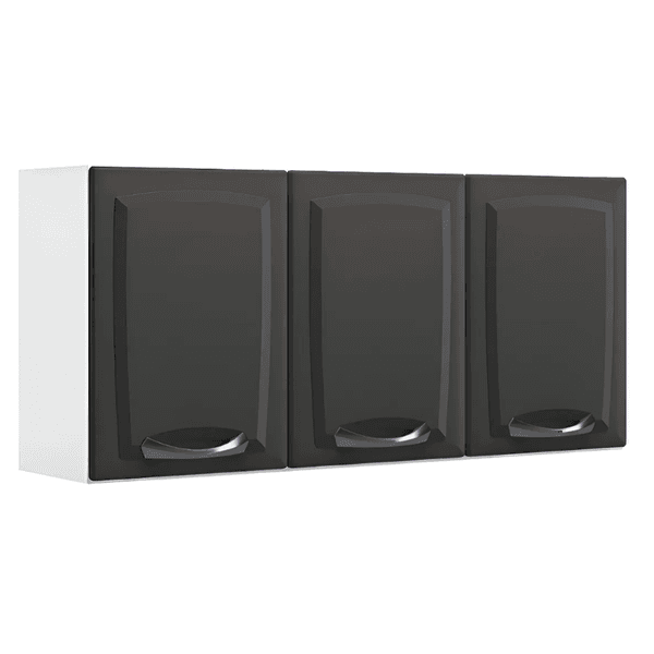 Armário De Cozinha Itatiaia Aço 3 Portas New Premium Grafite