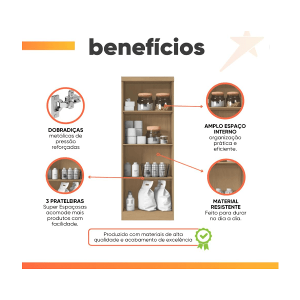 MULTIUSO 2 PORTAS NEW ATACAMA - ARAMÓVEIS