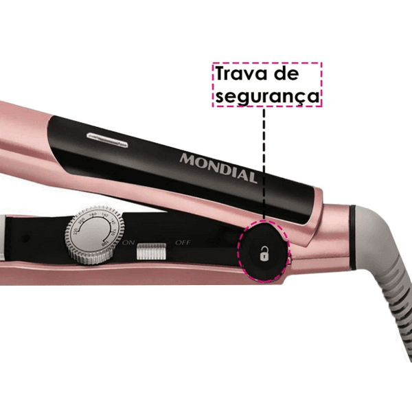 CHAPINHA/PRANCHA MODELADORA MONDIAL GOLDEN ROSE P-19 BIVOLT