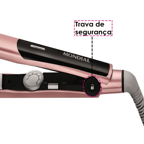 CHAPINHA/PRANCHA MODELADORA MONDIAL GOLDEN ROSE P-19 BIVOLT