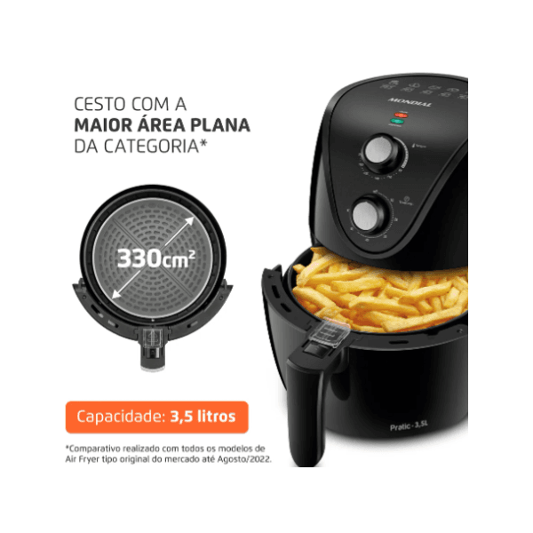 FRITADEIRA AIR FRYER MONDIAL AF-35-BF 3,5L 127V